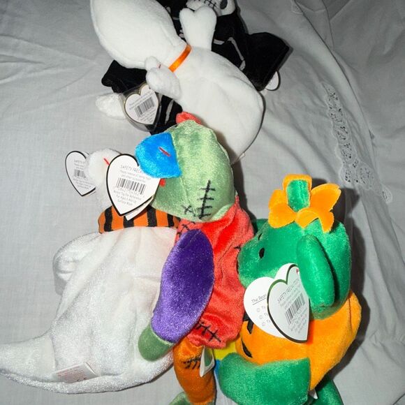 Lot of 5 Ty Halloween Beanie Babies • Spooky Ghost Sheets, Pumpkin Bear, Skeleto - Picture 11 of 13